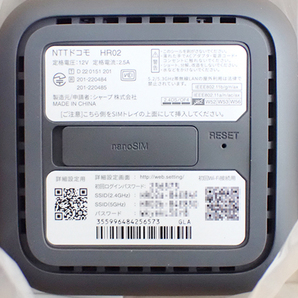 ☆【新品 未使用】docomo Home 5G HR02 ダークグレー ホームルーター SHARP 制限〇 一括購入(PZ106-15)の画像4