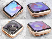 【中古】Apple Watch SE GPS 40mm ゴールドアルミニウムケース と ブラックソロループ 純正Nikeスポーツバンド付き(PDA417-1)_画像2