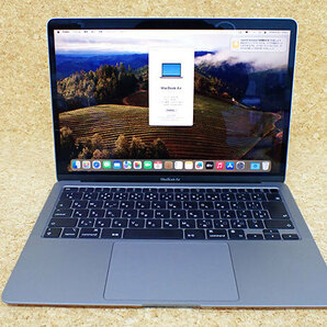 【中古】液晶シミ MacBook Air 13インチ 2020年 カスタム CTO A2337 スペースグレイ[M1チップ 8コア/16GB/SSD:512GB] Z12500051(PDA271-1)の画像1