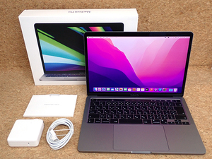 【中古 良品】MacBook Pro 13.3インチ Mid 2022 MNEH3J/A スペースグレイ [M2チップ 8コア / 8GB / SSD:256GB] TouchBar 本体(PDA958-1)