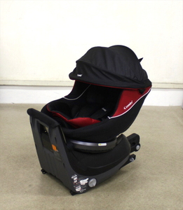 送料無料 美品 コンビ クルムーヴ ISOFIX エッグショック PJ ブラック 新生児～ ISOFIX取付け クリーニング済み