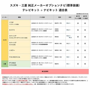 スペーシアカスタム MK54S R5.12 ～ スズキ メーカーオプション キャンセラー 走行中 テレビ 視聴 ナビ 操作 全方位モニター メモリーナビの画像6