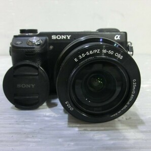 T【S3-97】【80サイズ】▲SONY ソニー/α NEX-6 ミラーレス一眼カメラ＆レンズ/通電可/ジャンク扱い/※傷・汚れ有の画像5