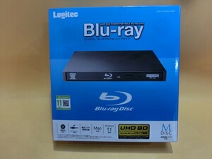 T【ム4-47】【60サイズ】▲未開封/Logitec ロジテック Blu-ray LBD-PWA6U3LBK コンパクト ポータブルブルーレイドライブ