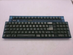 T【3ほ-27】【60サイズ】▲TEC PARTS Macway キーボード クリアブルー スケルトンキーボード/ジャンク扱い/※傷汚れあり