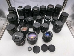 T【3ほ-31】【100サイズ】未検品/一眼レフカメラ レンズまとめてセット SIGMA Nikon Canon/ジャンク扱い/※劣化 べたつきあり