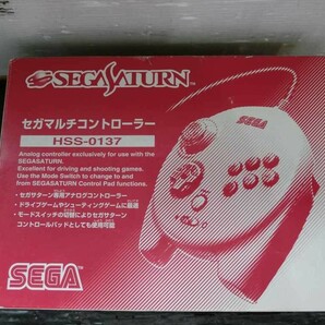 T【W3-80】【60サイズ】▲SEGA セガサターン専用 セガマルチコントローラー HSS-0137/ジャンク扱い/※外箱傷み有の画像1