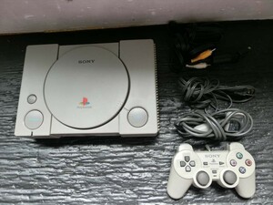 T【Y3-49】【80サイズ】▲PS1 プレイステーション 本体セット SCPH-9000/ゲーム機/通電可/ジャンク扱い/※擦れ傷有り