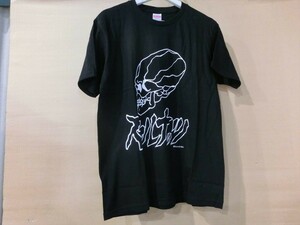 T【Z3-85】【送料無料】未使用/キミガシネ スカルナッツ バンドTシャツ ジョータイプ/半袖/Lサイズ/トップス