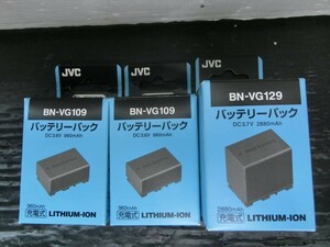 T [A4-79] [60 размер] ◇ JVC/аккумулятор для видеокамеры BN-VG129: 1 BN-VG109: 2 штуки/обработка мусора/ * Поврежденная наружная коробка.