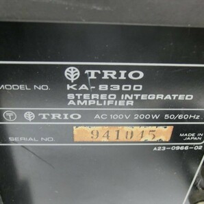 T【3み-56】【140サイズ】TRIO トリオ KA-8300 プリメインアンプ/オーディオ機器/動作不良ジャンク品/通電可/※傷汚れ有の画像3