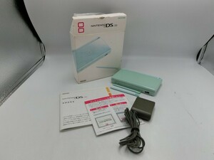 T【ミ4-71】【60サイズ】▲ニンテンドー DS Lite アイスブルー 本体セット/通電可/ジャンク扱い/※傷・汚れ・外箱傷み有