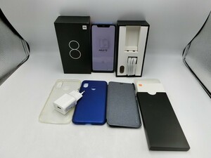 T【ユ4-81】【60サイズ】▲Xiaomi Mi 8 ROM128GB RAM6GB/SIMフリー/IMEI判定【-】/簡易動作確認済/※傷・汚れ有