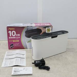 * compact size l Cross cut shredder lAsmix B03W l maximum cutting sheets number 3 sheets A4 size correspondence AC adaptor attaching #P1492