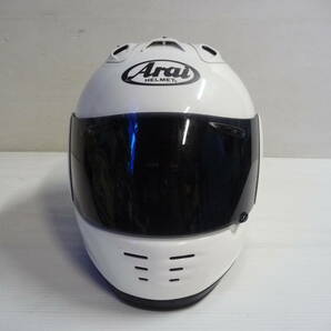 ■美品 Arai アライ ヘルメット フルフェイス R75 スモークシールド パールホワイト Mサイズ■の画像2