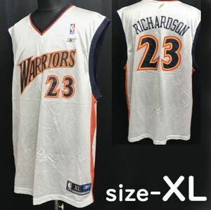 NBA★WARRIORS　Jason Richardson/ジェイソン・リチャードソン【XL/白】ユニフォーム/タンクトップ/Reebok/製★バスケ/Tops/Shirts◆pBH691