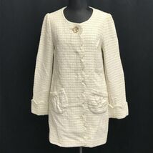 シンシアローリー/Cynthia Rowley★春秋/ノーカラーコート【2/レディースM/ベージュ系/スプリング】Coat/Jaket/Jumper◆BH613_画像1