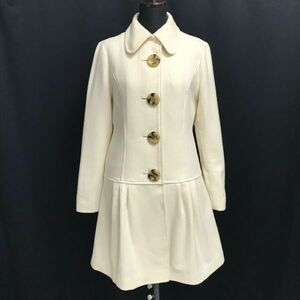  Michel Klein /KLEIN PLUS* spring autumn / spring coat / knee height [38/ lady's M/ ivory /ivory]Jacket/Jumper*BH613