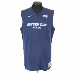 レア品★ナイキ/NIKE★ウインターカップ2006/タンクトップ/トップス【メンズL/紺/navy/日本製】バスケットボール/Tops/Shirts◆BH611