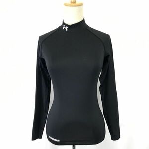 アンダーアーマー/UNDER ARMOUR★インナー/ヒートギア/ハイネックシャツ【レディースS/黒/black】スポーツウェア/Tops/Shirts◆BH628