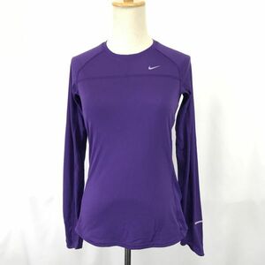 ナイキ/NIKE RUNNING★ドライフィット/長袖シャツ【レディースS/紫/purple】ランニング/ジョギング/スポーツウェア/Tops/Shirts◆BH648