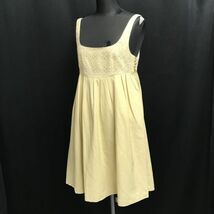 日本製★ジルスチュアート/JILL STUART★ノースリーブ/フレアワンピース/ミニ丈【2/M程度/黄系/yellow系】Tops/Shirts/Dress◆pBH693_画像2