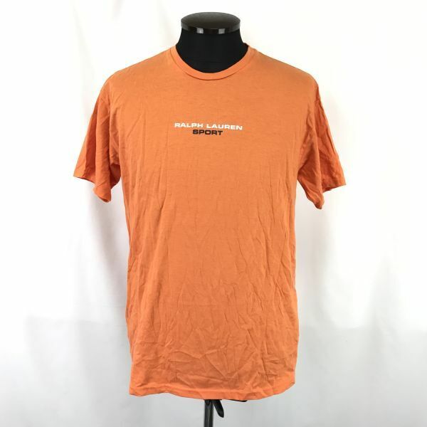 USA製★ラルフローレンスポーツ/RALPH LAUREN SPORT★半袖Ｔシャツ【メンズL/オレンジ/orange】Tops/Shirts◆BH688