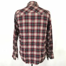 エスぺーラ/Espeara★スナップボタン/長袖ウエスタンシャツ【メンズL/赤/red】ネルシャツ/タータンチェック/Tops/Shirts◆BH681_画像3