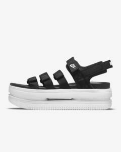  новый товар не использовался бесплатная доставка *NIKE Nike *W ICON CLASSIC SANDAL Icon Classic сандалии /25cm8 чёрный белый черный * толщина низ ремешок включая доставку 