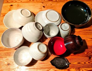 汁物椀、茶碗　小皿　取り皿、シンプル和風　陶器　食器　おまとめ