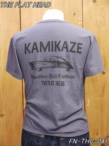 新品 フラットヘッド KAMIKAZE 丸胴半袖Tシャツ 40 チャコール FN-THC-041 theflathead