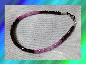  prompt decision * natural stone *7 month. birthstone * gradation bracele [ ruby ].... necklace equipped 
