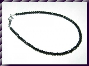 Обратное решение ◆ Лучшее в специализированном магазине AAA Grade Black Spinel Anklet 25 см.