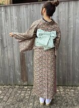 着物cocon★新品　レース　半幅帯　ポリエステル50％　ナイロン50％　ふわふわ刺繍　フラワーミント　長さ440 幅16 【4-20-5O-1318-t】_画像3