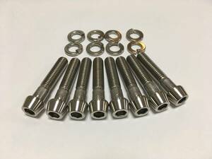 GSX1100S, exhaust manifold bolt, stainless steel taper bolt 8 pcs set 