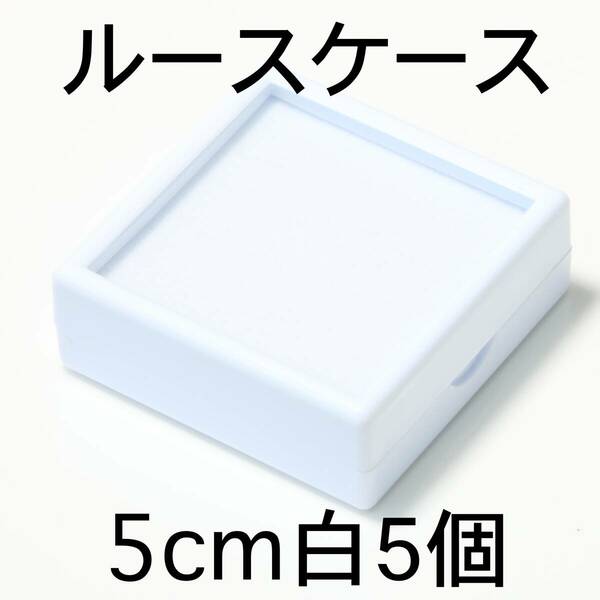 ルースケース5個セット5cmx5cm白