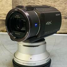 SONY ハンディカムFDR-AX45 ブロンズブラウン4KビデオカメラソニーHandycam本体のみ動作確認済バッテリーなし_画像1