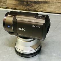 SONY ハンディカムFDR-AX45 ブロンズブラウン4KビデオカメラソニーHandycam本体のみ動作確認済バッテリーなし_画像3