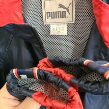 90s 90年代 ビンテージ PUMA プーマ 紺 ヒットユニオン 裏地 メッシュ ナイロンジャケット フィールドジャケット 古着 ウインドブレイカー_画像5