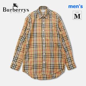 浮かび上がるロゴがカッコ良すぎ！【 Burberrys (M) 】オールドバーバリー ノバチェック 長袖シャツ