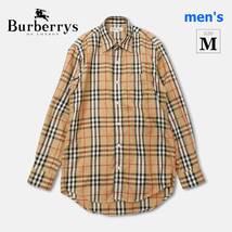 浮かび上がるロゴがカッコ良すぎ！【 Burberrys (M) 】オールドバーバリー ノバチェック 長袖シャツ_画像1