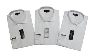 新 品 C4B　 SIZE : L ◆ 長 袖 白ドビー ワイドカラー　3枚セット ◆　織柄違い　