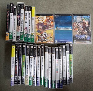 1 jpy start unopened PSP soft 3ps.@PSP soft set sale PSP game soft 24ps.@ total 27ps.