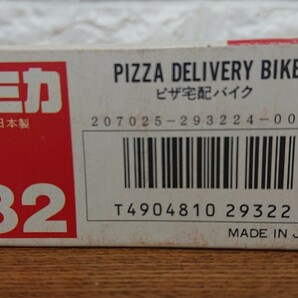トミカ ミニカー 赤箱 日本製 82 ピザ宅配 バイク PIZZA DELIVERY BIKE トミー TOMY の画像3