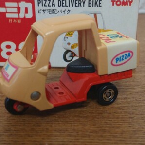 トミカ ミニカー 赤箱 日本製 82 ピザ宅配 バイク PIZZA DELIVERY BIKE トミー TOMY の画像5