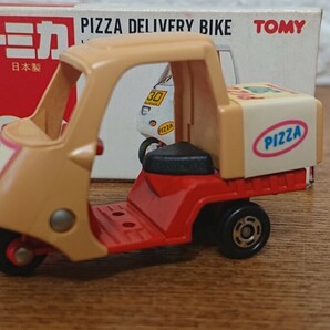 トミカ ミニカー 赤箱 日本製 82 ピザ宅配 バイク PIZZA DELIVERY BIKE トミー TOMY の画像7