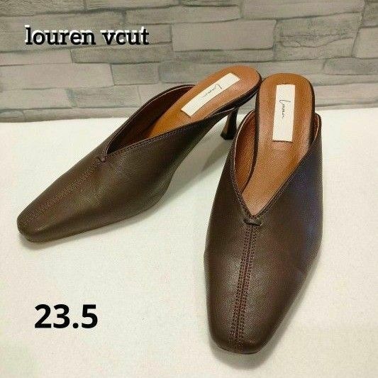 louren vcut ローレン pointed mule ブラウン 23.5