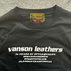 ★アウトレット処分 新品 VANSON VS22807S BLACK Mサイズ バンソン コットンTシャツ 半袖 Tシャツ A60419-20の画像4