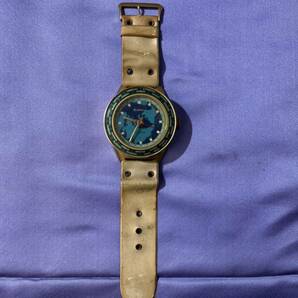 【D550】珍品 特大 手巻き腕時計 mobech ゼンマイ 2石 回転ベゼル ワールドウォッチ ワールドタイム 縦72mm横リューズ含む62mm/検 の画像1