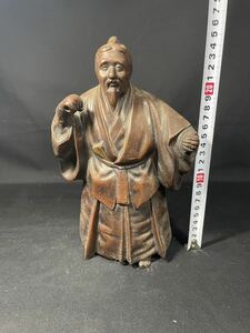 時代物 鋳物 銅器 寿老人 置物 縁起物 2833g ☆同梱可能☆まとめ買い歓迎☆L21